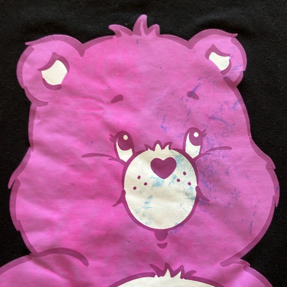 FREE W PURCHASE CALLOUT! Care Bears "Best Friend Bear" Black Crew Neck T-shirt - Picture 3 of 5